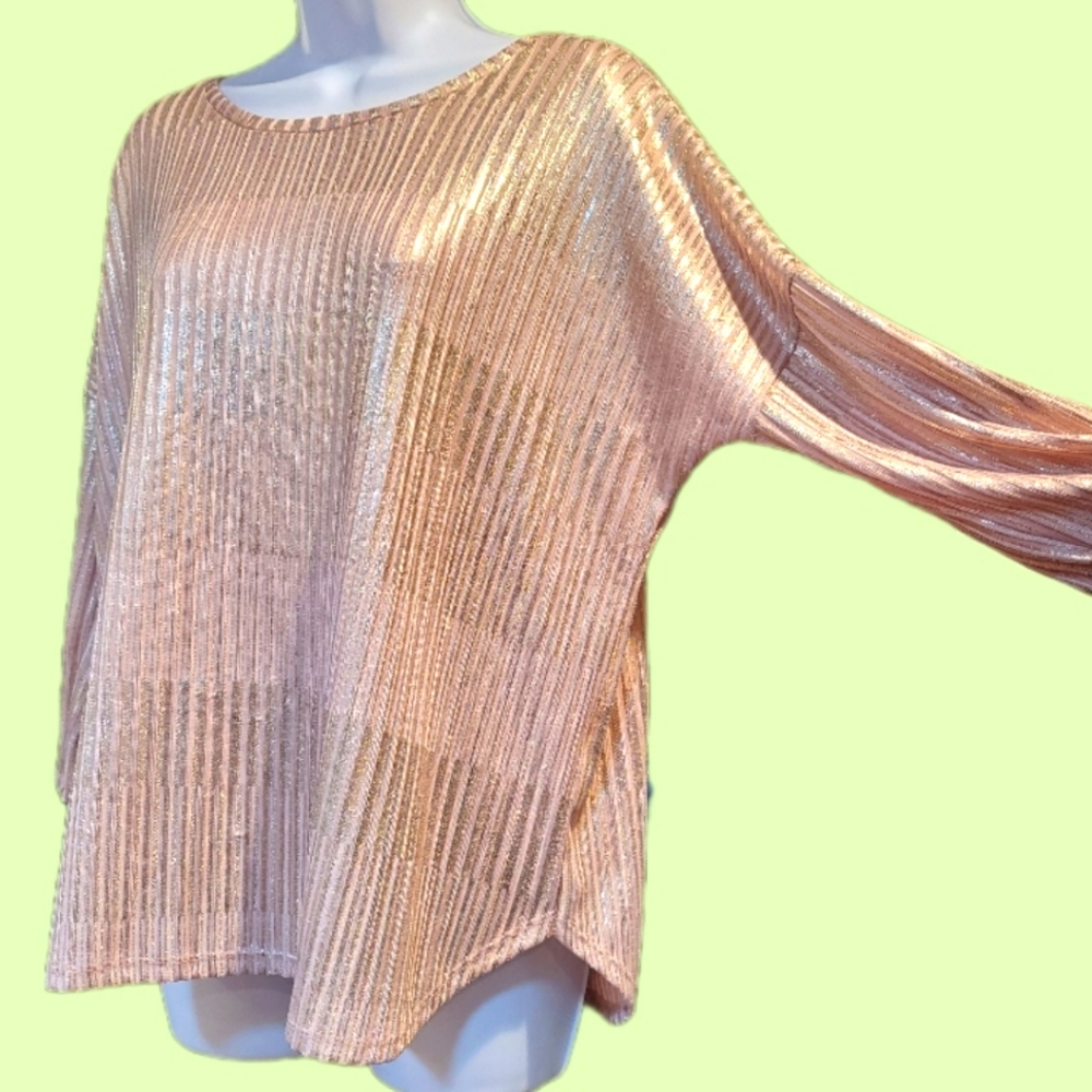 ZOE & LEELO Gold Blouse Metallic size XL